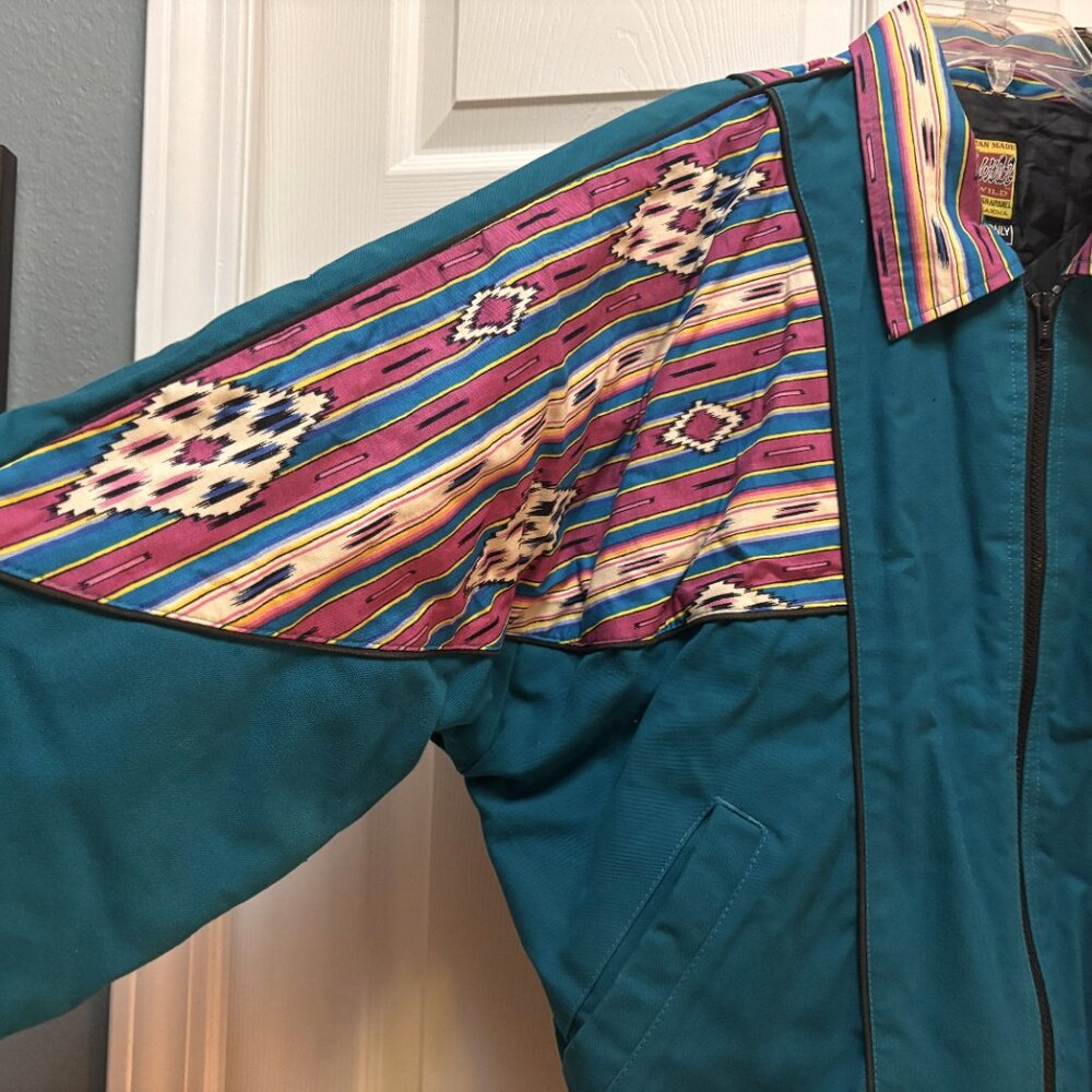 Teal Aztec-Print Ski Jacket - Unbranded - Picture 3 of 5